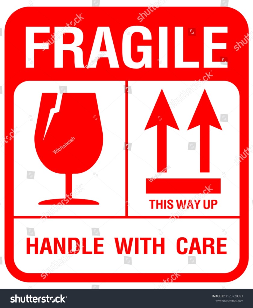 Fragile Glass Labels Printable