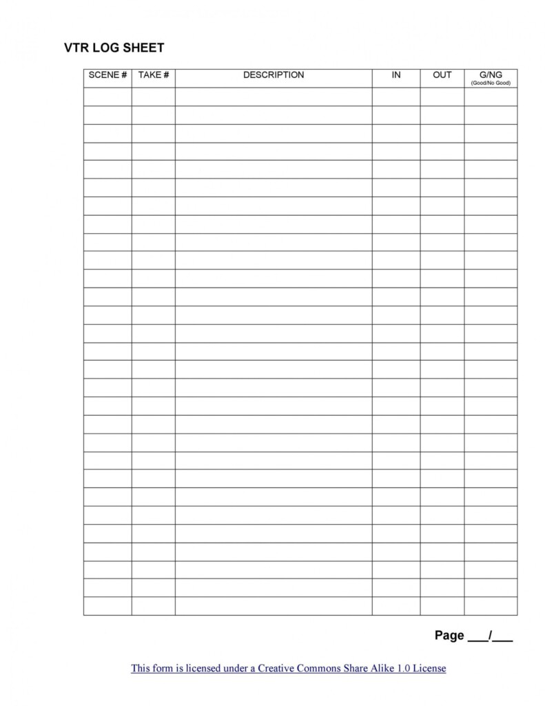 Free 50 Printable Log Sheet Templates Direct Download Tutoring Log 