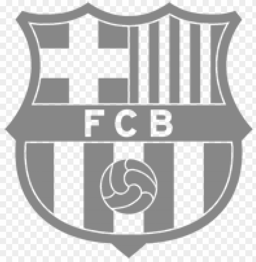 Free Download HD PNG Fc Barcelona Logo In Gray And Black Png TOPpng
