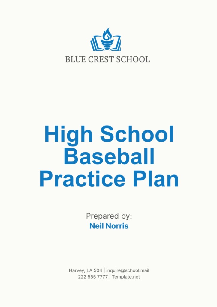 Free High School Baseball Practice Plan Template To Edit Online
