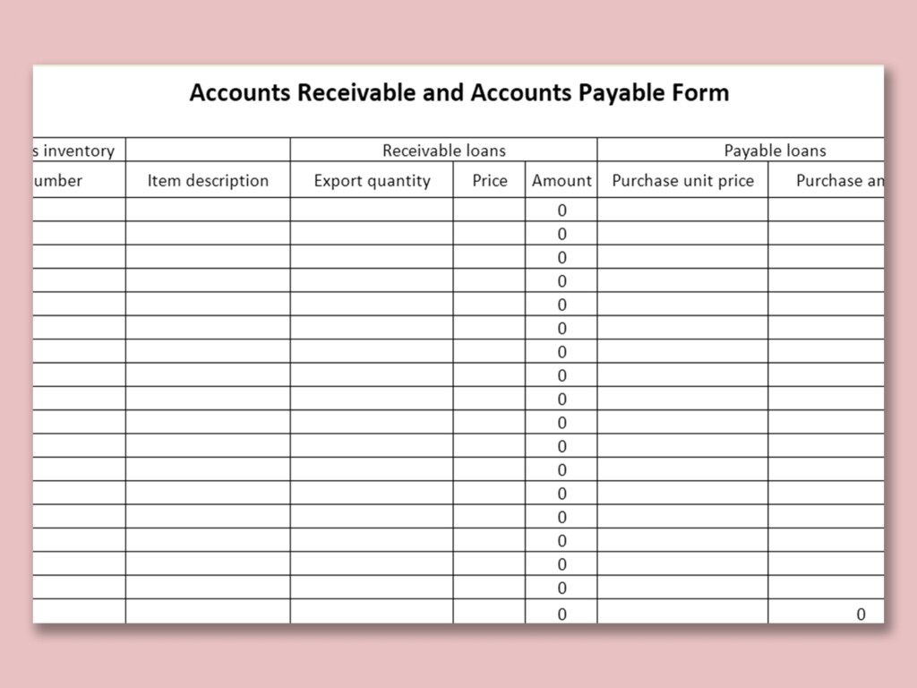 Free Printable Accounts Receivable Forms Printable Forms Free Online