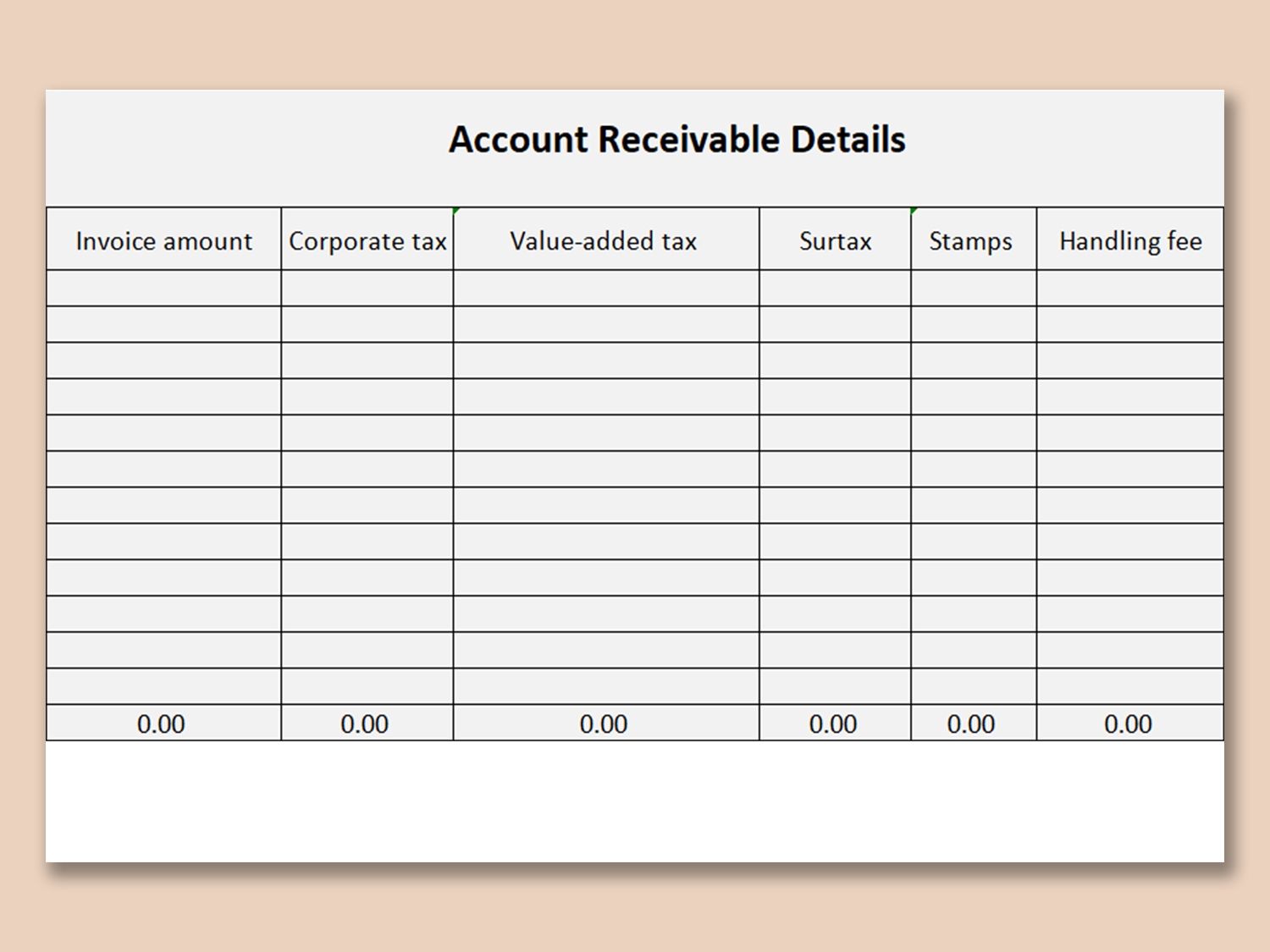 Free Printable Accounts Receivable Forms Printable Forms Free Online