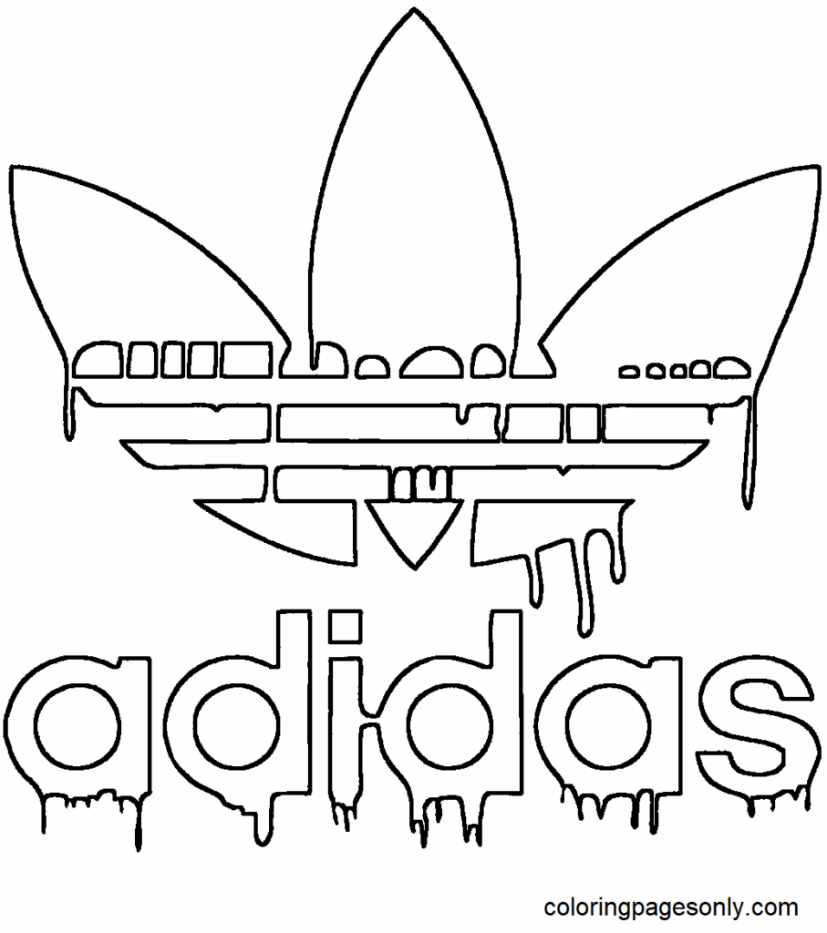 Free Printable Adidas Logo Coloring Page Free Printable Coloring Pages