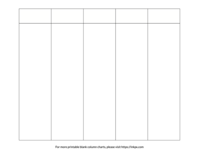 Free Printable Blank 5 Column Chart Templates In PDF PNG And JPG 