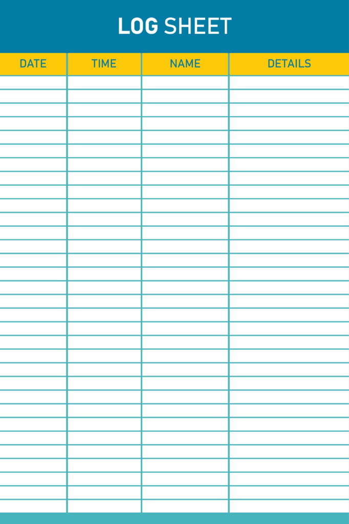 Free Printable Log Sheet Template Printable Templates Vrogue co