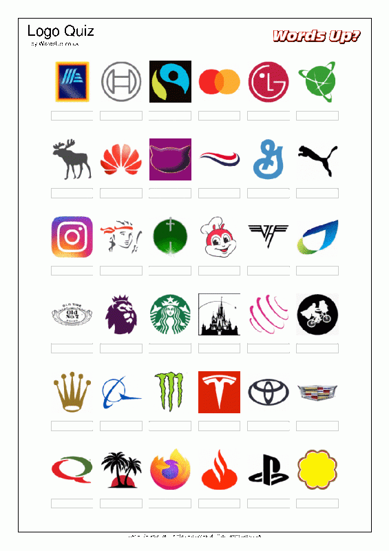 Free Printable Logo Quiz Questions And Answers Guess The Logo Quiz 