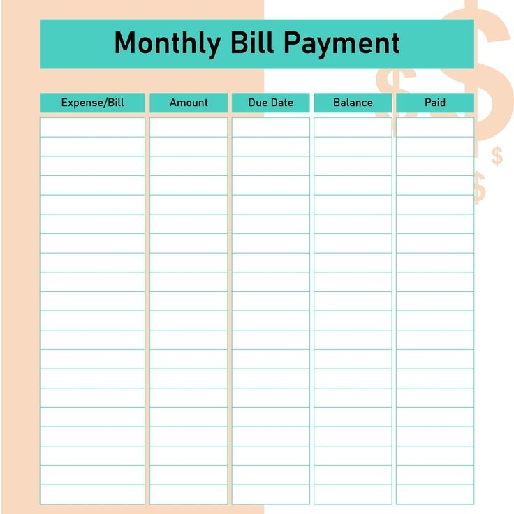 Free Printable Monthly Bill Payment Log Paying Bills Bill Planner 
