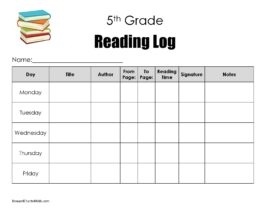 Free Printable Reading Chart Templates Many Designs Available