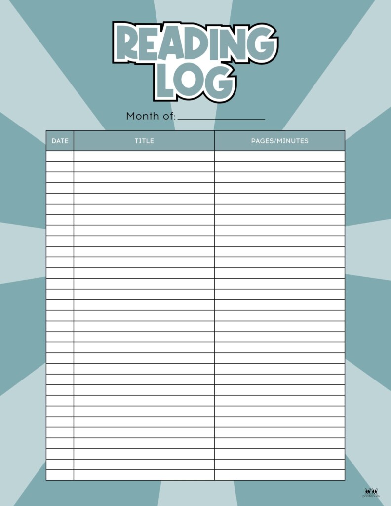 Free Printable Reading Log With Summary Printable Templates Protal