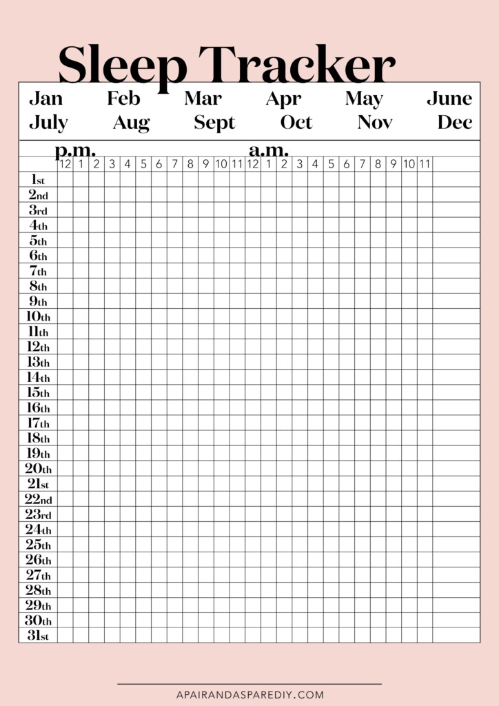 Free Printable Sleep Diary Template Printable Free Templates