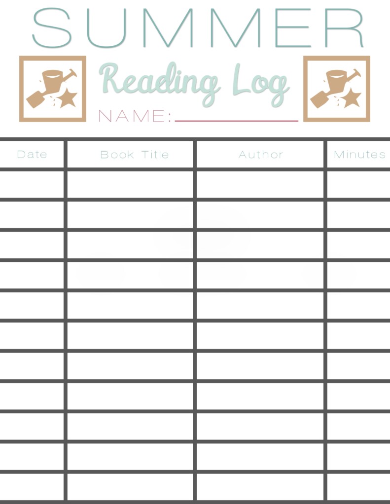 Free Printable Summer Reading Log