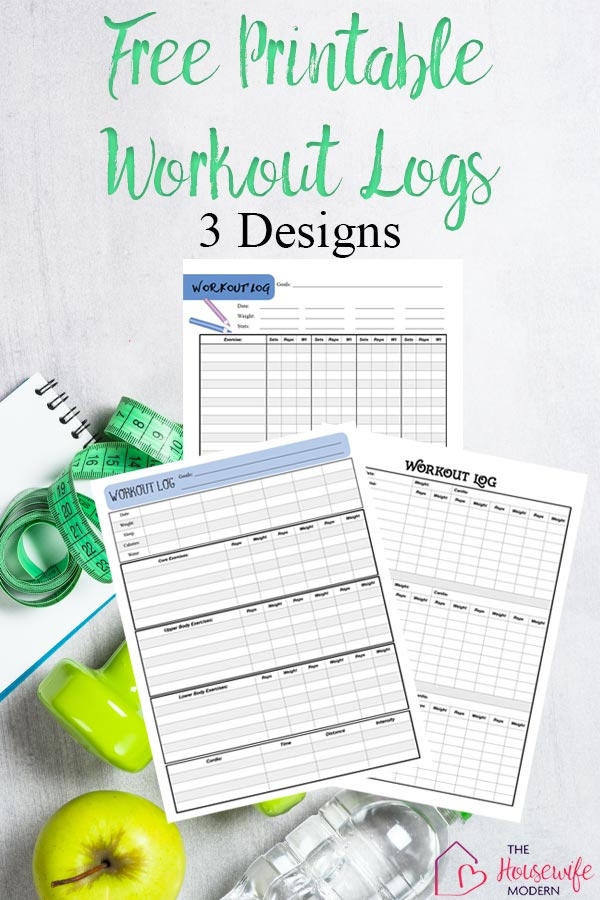 Free Printable Workout Logs 3 Designs For Your Needs