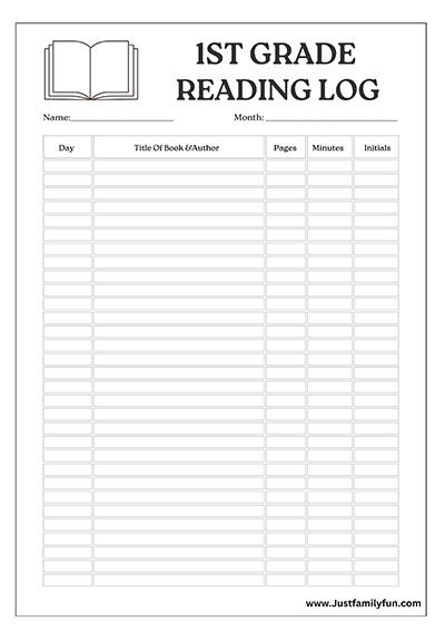 Free Reading Log Templates 20 Designs To Keep Track Of Books