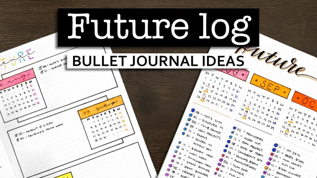 Future Log Ideas For Your Bullet Journal YouTube
