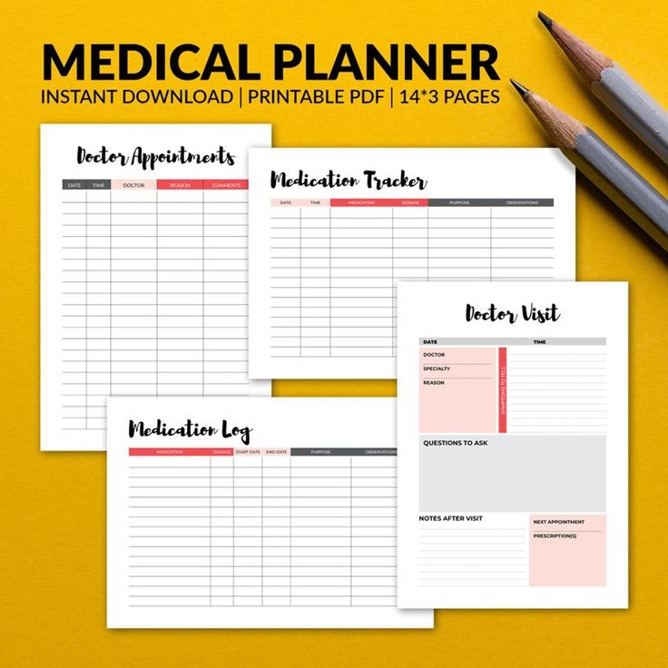 HEALTH Planner Printable Medical Bundle Bullet Journal Health