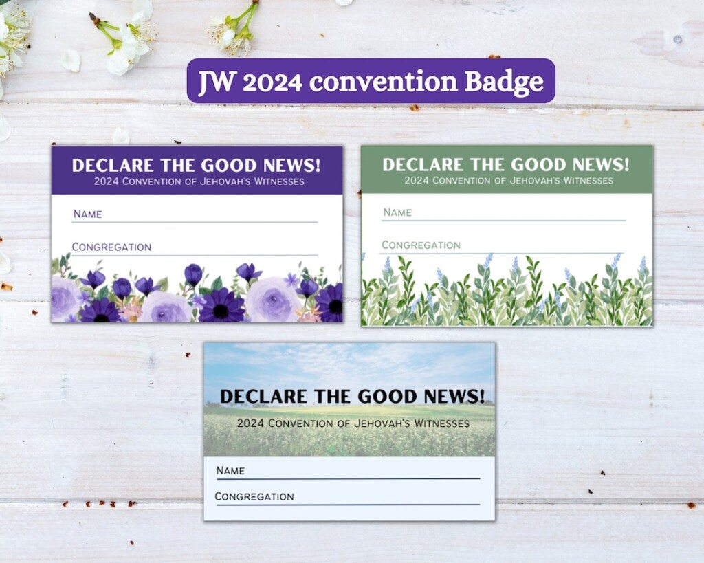 JW 2024 Convention Declare The Good News Badges JW Convention Name 
