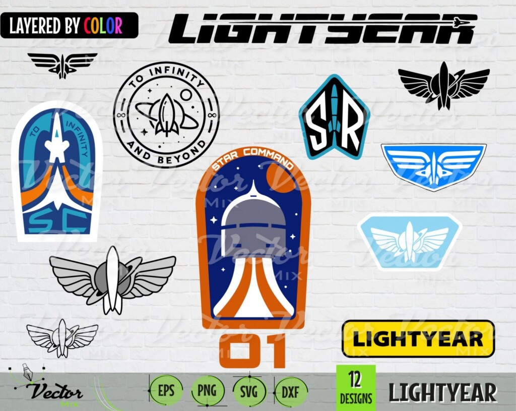 Lightyear Icons Clipart Buzz Lightyear Bundle Printable Cliparts 