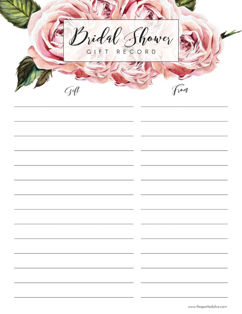 List Template Templates Printable Free Printables Gift Tracker 