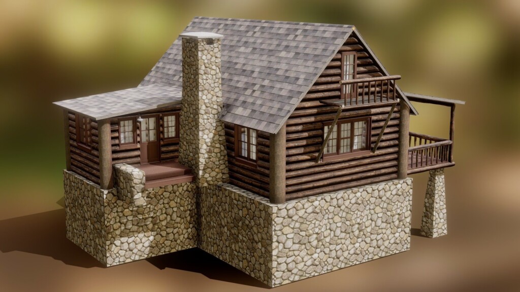 Log Cabin Free Download Download Free 3D Model By Kless Gyzen 