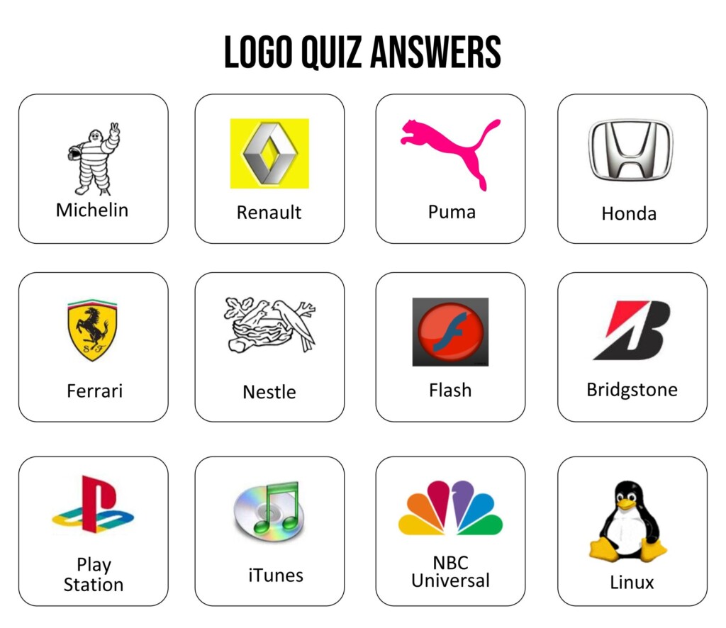 Logo Trivia 10 Free PDF Printables Printablee