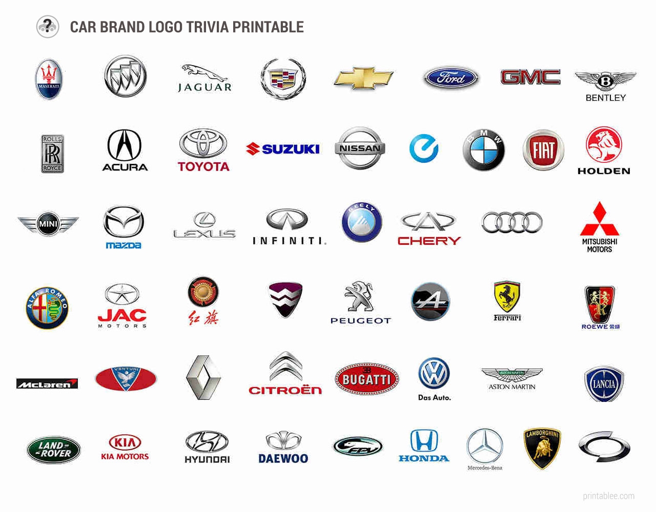 Logo Trivia 10 Free PDF Printables Printablee