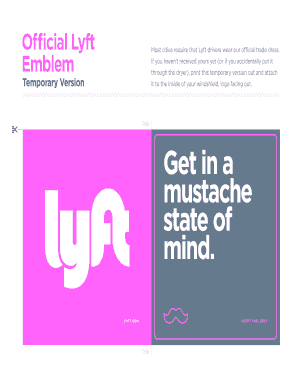 Lyft Emblem Print Fill Online Printable Fillable Blank PdfFiller