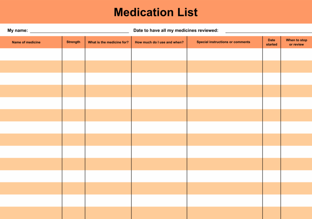 Medication Log Sheets 10 Free PDF Printables Printablee