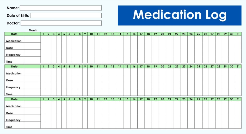 Medication Log Sheets 10 Free PDF Printables Printablee