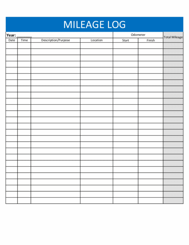 Mileage Log Spreadsheet Google Spreadshee Mileage Log Printable Free 