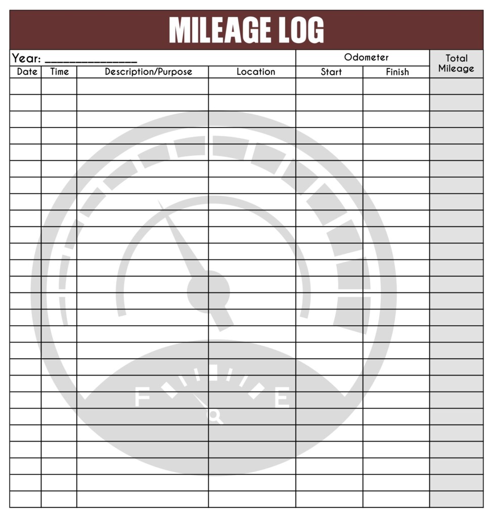 Mileage Logs Printable Printable Free Templates