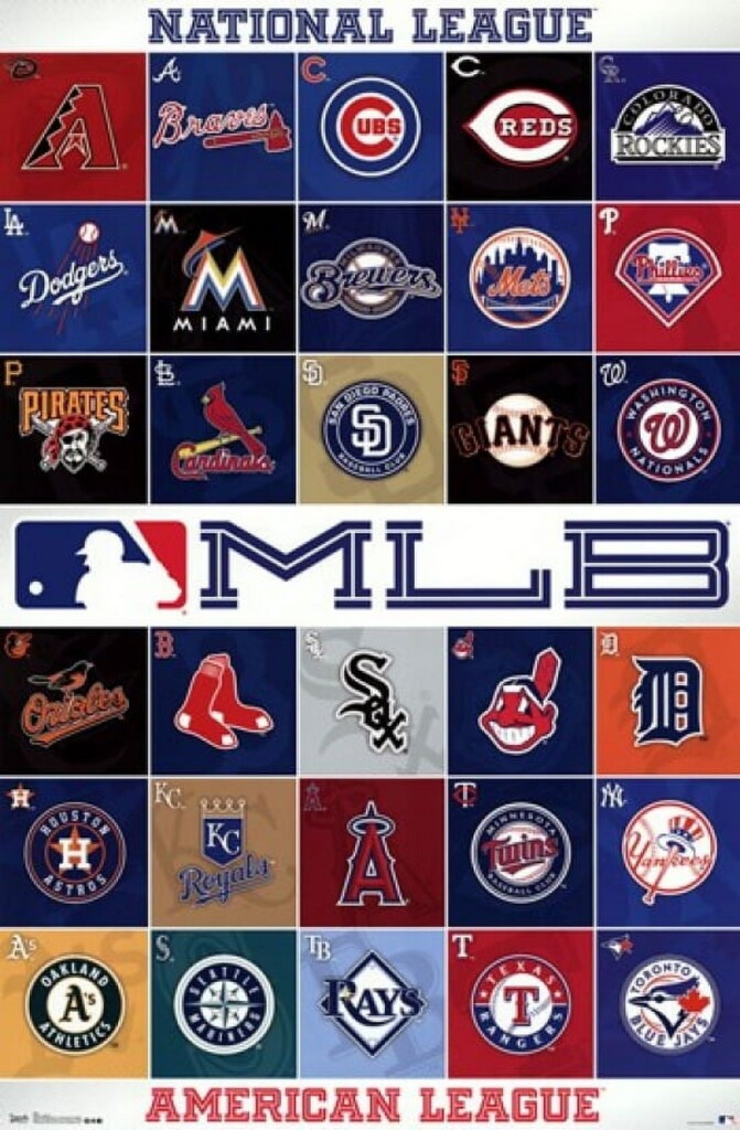 MLB Logos 13 Poster Print 24 X 36 Walmart