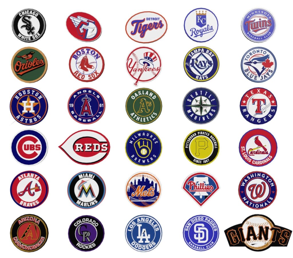 Mlb Major League Baseball Every Team 39 s Logos 3D Print Model By Danyelon