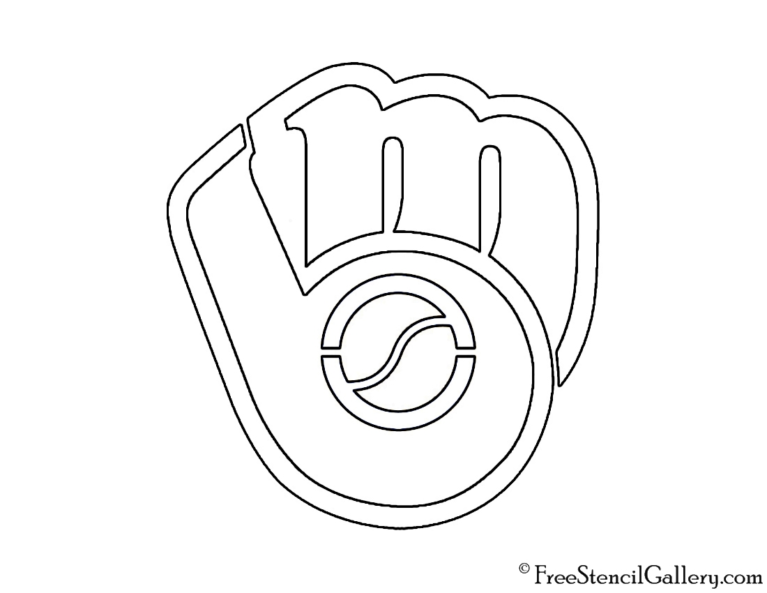 MLB Milwaukee Brewers Logo Stencil Free Stencil Gallery