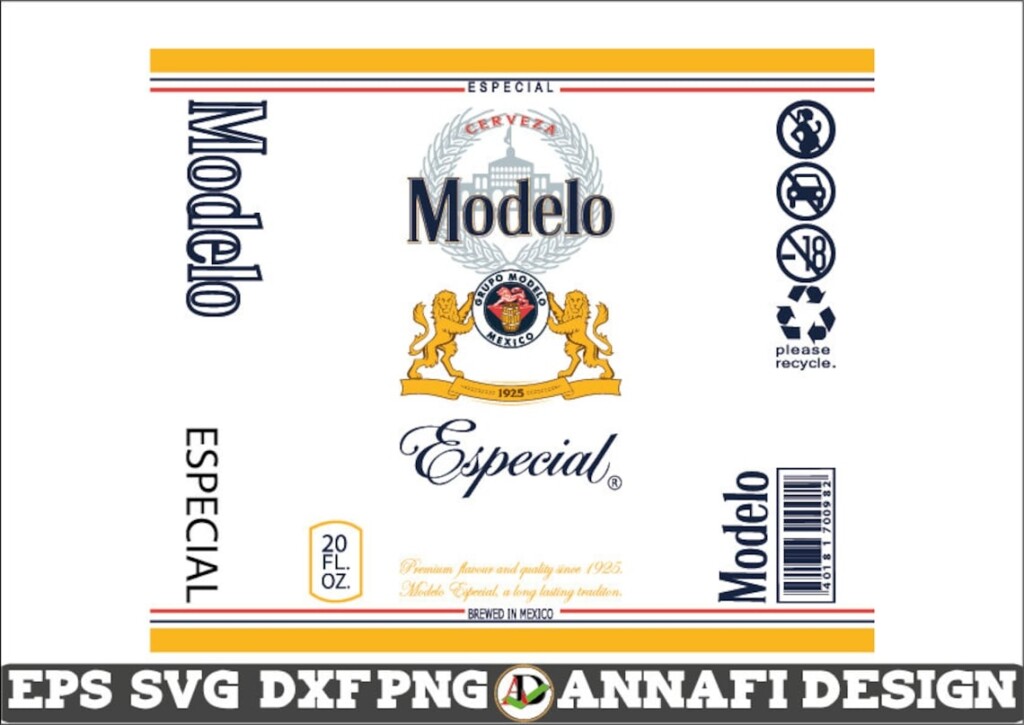 Modelo Beer Label Template
