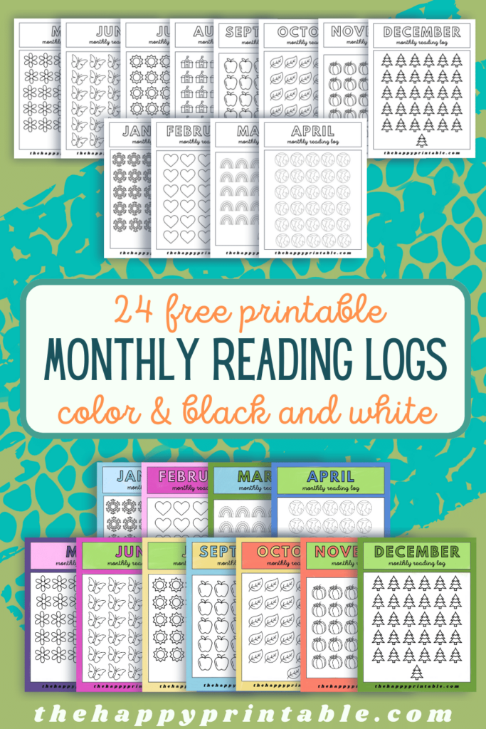 Monthly Reading Log Printable The Happy Printable