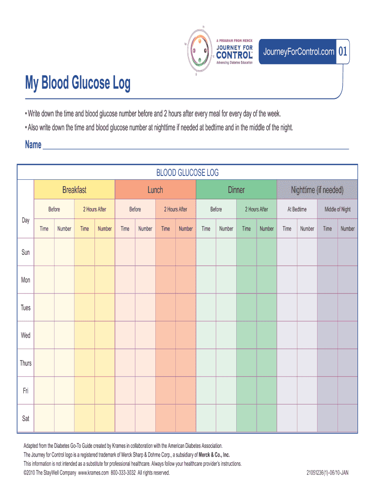 My Blood Glucose Log Form Fill Out And Sign Printable PDF Template 