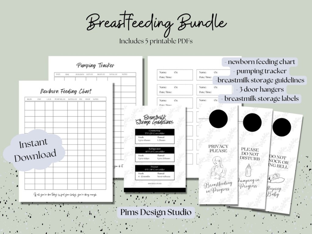 Newborn Feeding Chart Pumping Log Breastmilk Storage Guidelines Do 