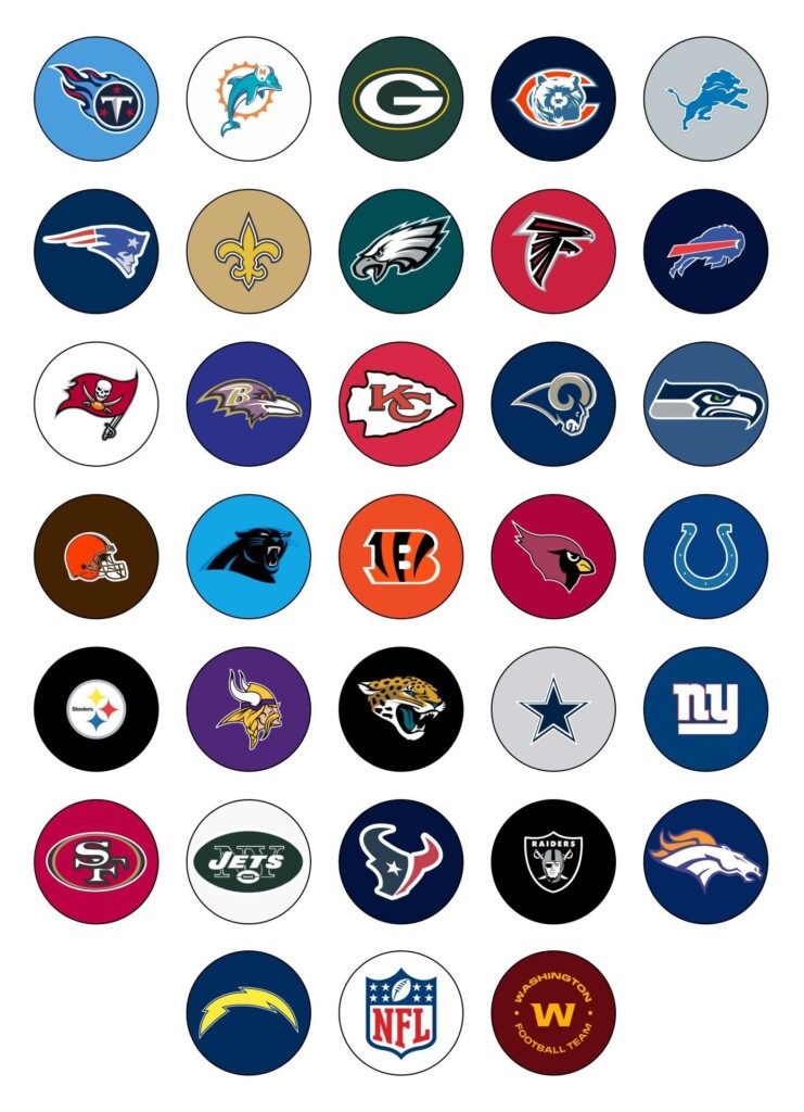 NFL Football Logos 10 Free PDF Printables Printablee Nfl Football 
