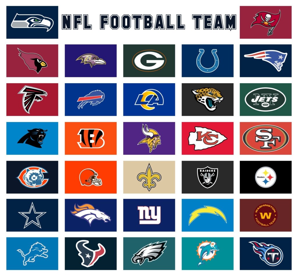 NFL Football Logos 10 Free PDF Printables Printablee Nfl Football 