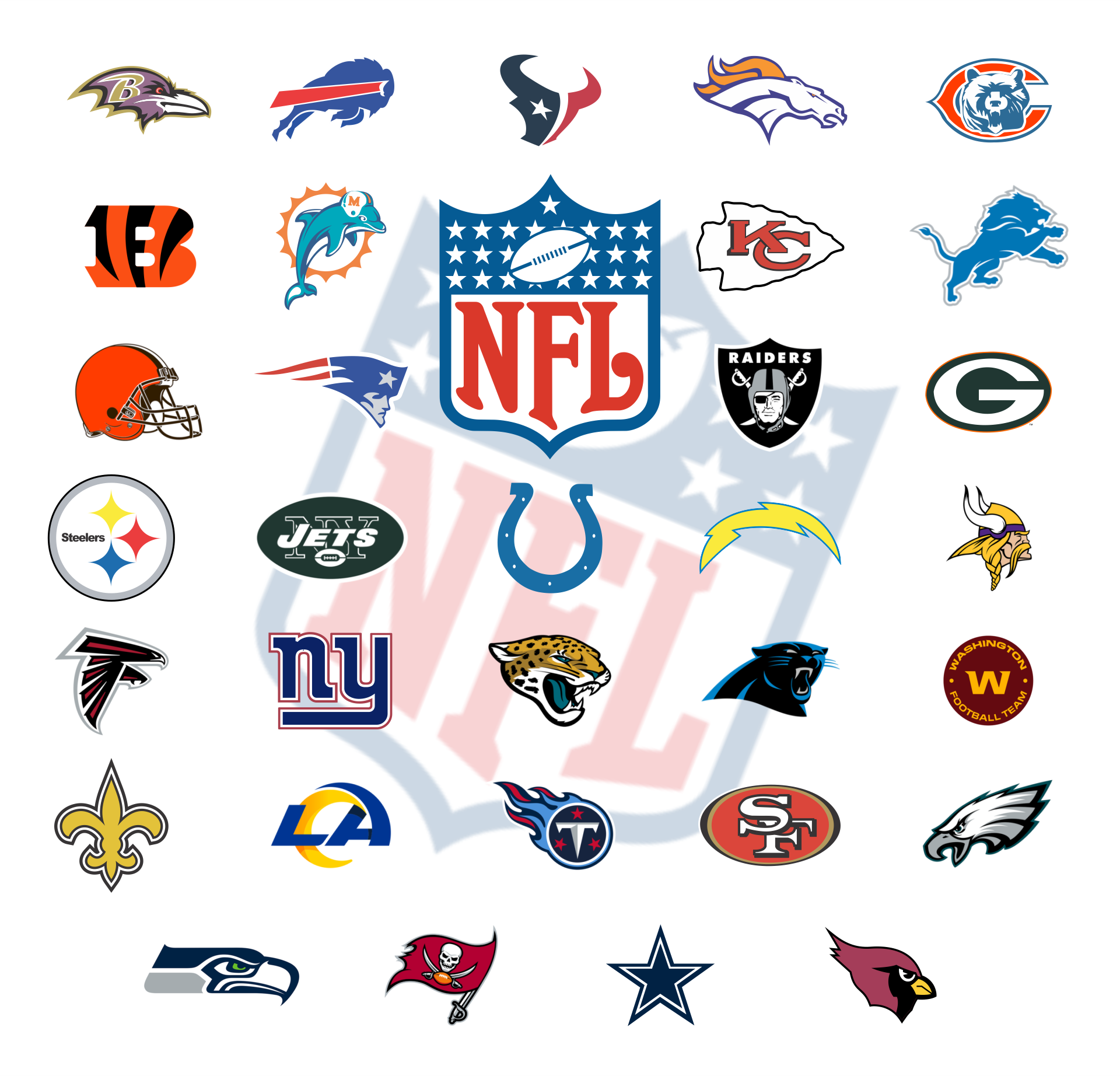 NFL Football Logos 10 Free PDF Printables Printablee