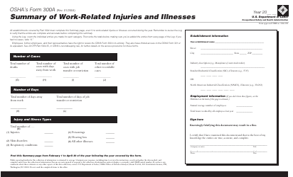 OSHA Form 300 Fill Out Sign Online And Download Printable PDF 