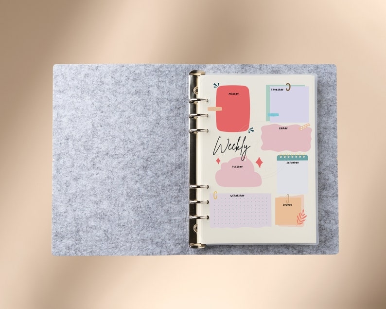 Printable All in one Journal Planner Daily Weekly Planner Habit 