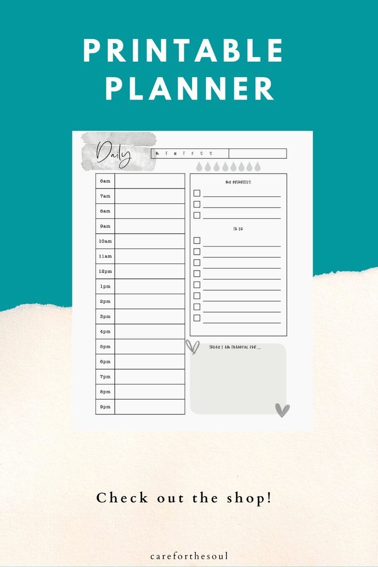 Printable All In One Life Planner Weekly Daily And Monthly Layout