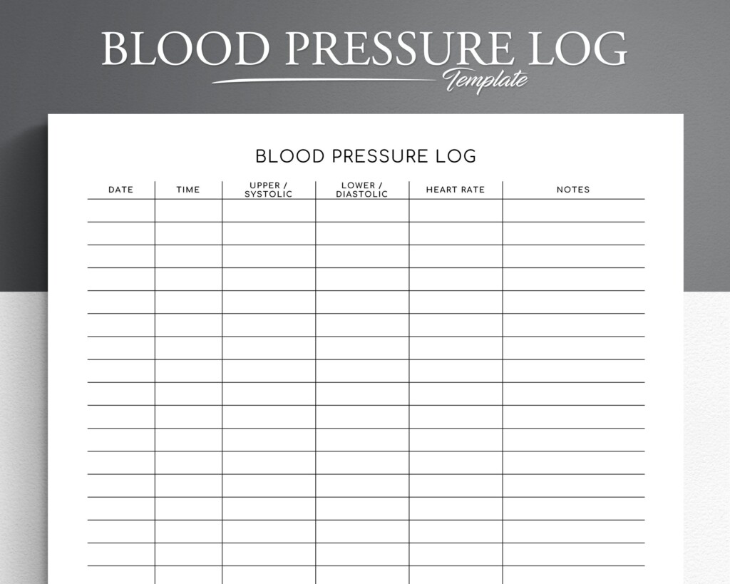Printable Blood Pressure Chart Template