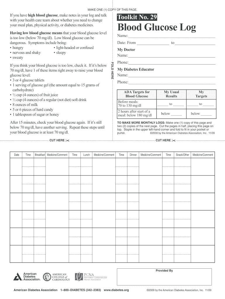 Printable Blood Sugar Log Fill Online Printable Fillable Blank 