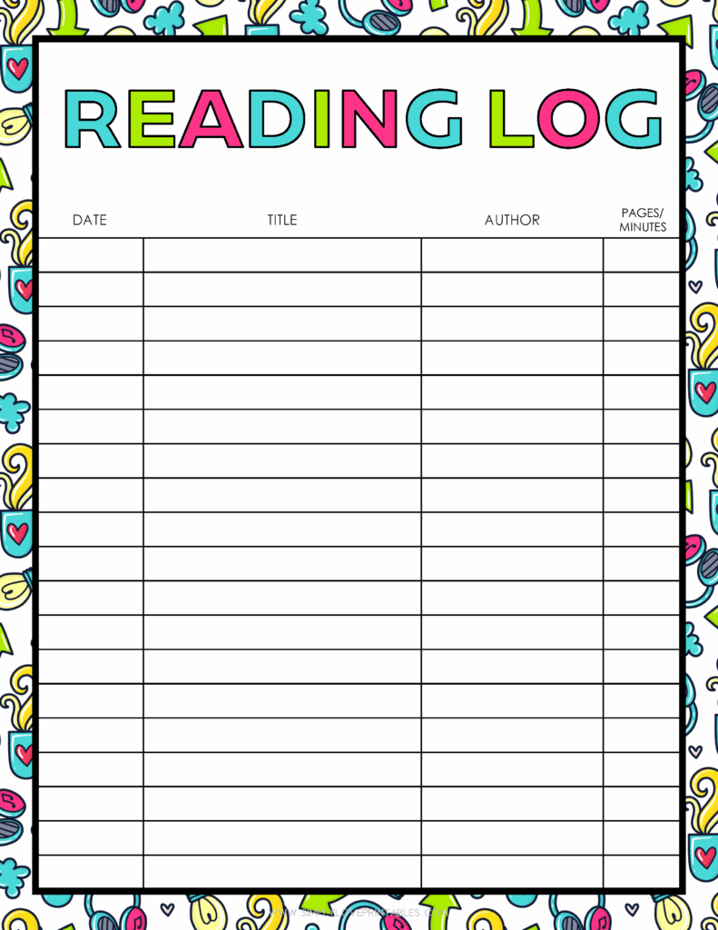 Printable Book Log