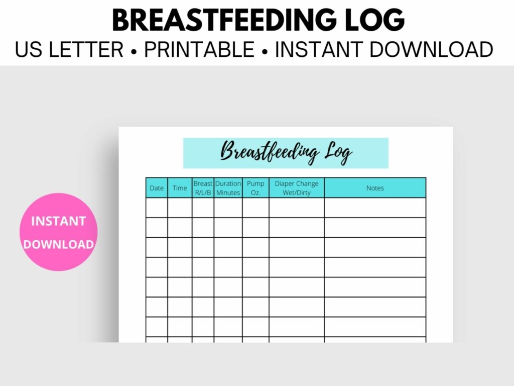 Printable Breastfeeding And Pumping Log Joyful Messes