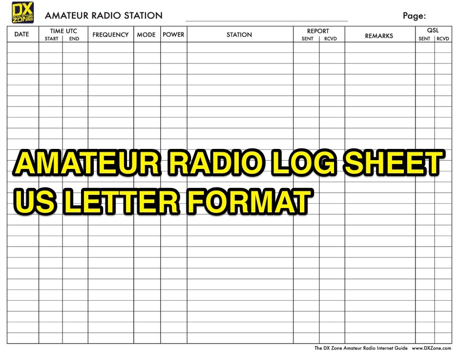 Printable Ham Radio Log Book Template Free Templates Printable