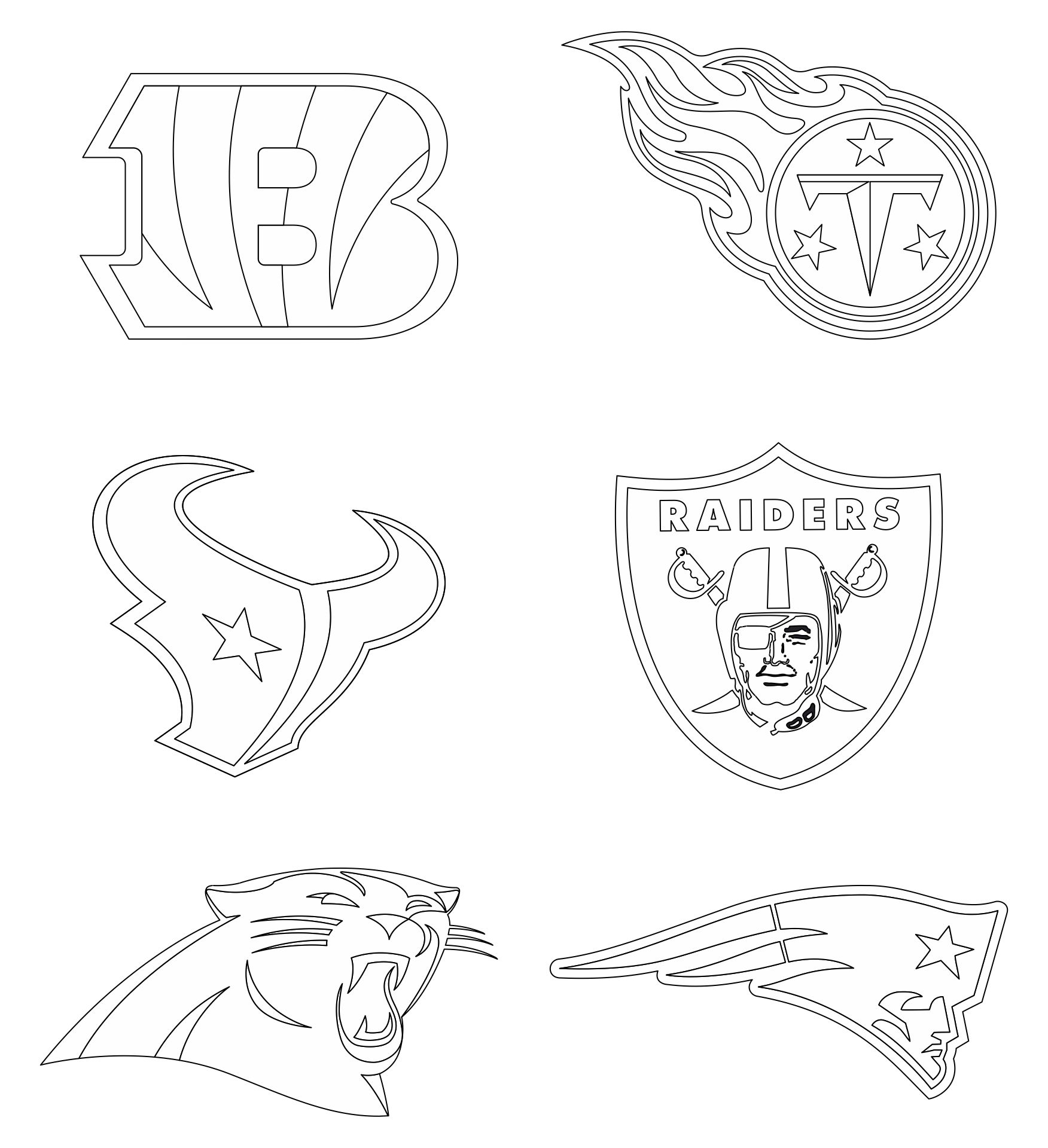Printable Nfl Team Logo Coloring Pages