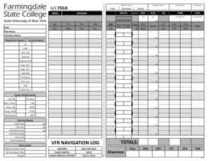 Printable Vfr Nav Log Fill Online Printable Fillable Blank PdfFiller